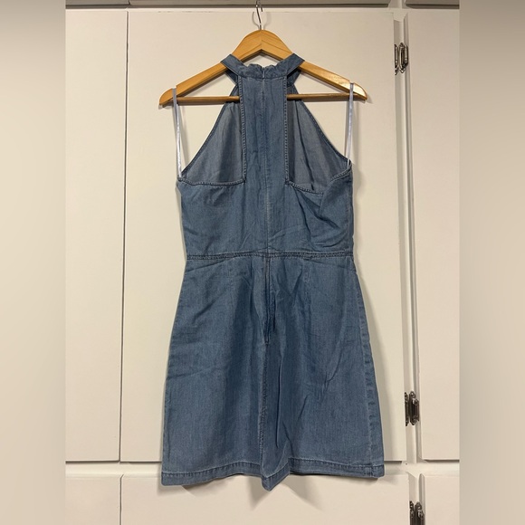Denim Halter Neck Dress - Picture 3 of 7